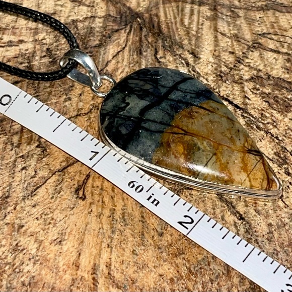 Teardrop Shaped Picasso Jasper Pendant - Picture 14 of 14